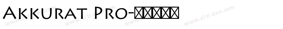 Akkurat Pro字体转换